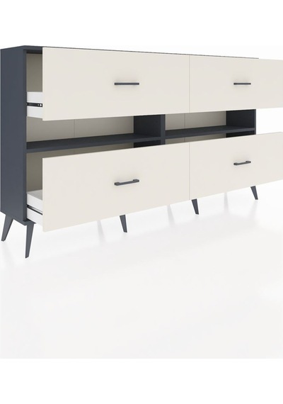 Arges Konsol 2 Raflı 4 Çekmeceli 176x30x99 Antrasit-antrasit/aytaşı Antrasıt/aytası - Antrasıt Arges Konsol 2 Raflı 4 Çekmeceli 176x30x99 Antrasit-antrasit/aytaşı Antrasıt/aytası - Antrasıt