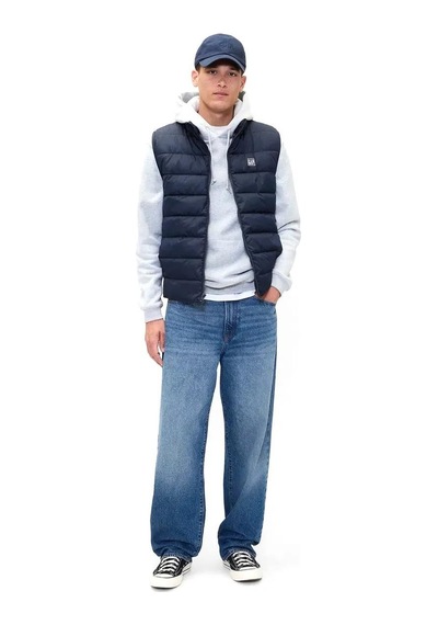 Gap 790584001 V-frch Logo Ltwt Puffer Vest Erkek Yelek Lacivert