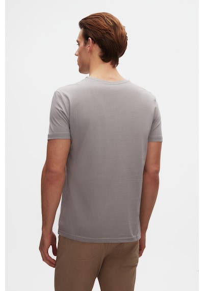 D's Damat Ds Damat Slim Fit Gri Bisiklet Yaka %100 Pamuklu Nefes Alabilen T-shirt 4hc141996753m 301