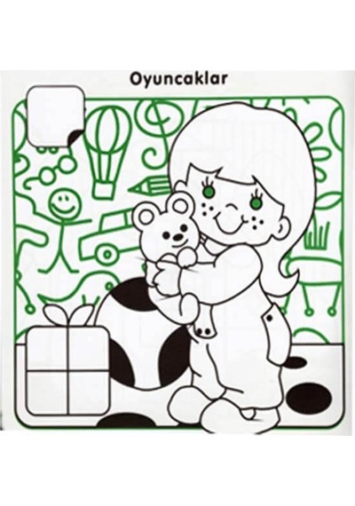 Boya ve Eğlen - Mavi Kitap - 32 Adet Çıkartma- Parıltı Yayınları