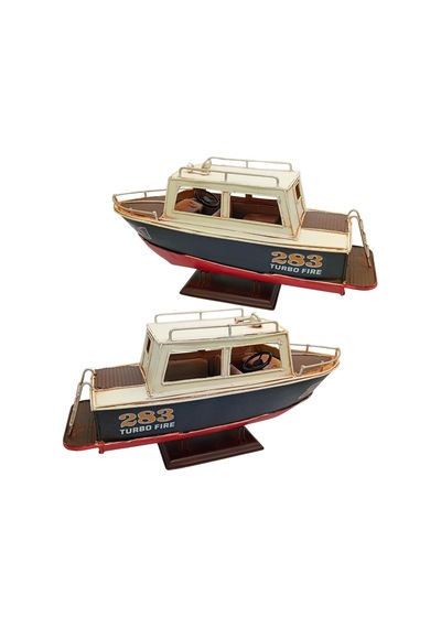 Dekoratif Metal Sürat Teknesi Hız Botu 34cm