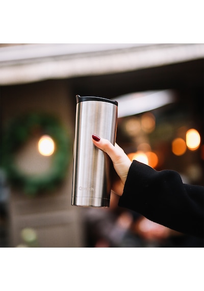 Qwetch QM6000 Isı Yalıtımlı 470 ML Termos Mug - Metalik