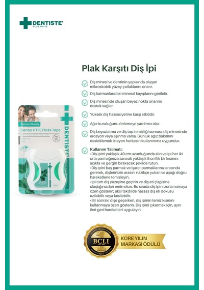 Plak Karşıtı Naneli 15 Metre Diş Ipi