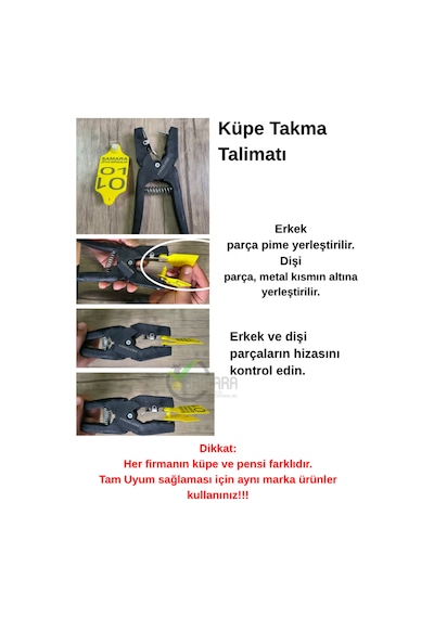 25 Adet Yeşil Renk Küçükbaş Düşmeyen Hayvan Kulak Küpesi