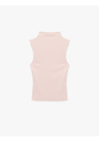 Koton Modal Karışımlı Slim Fit Kolsuz Dik Yaka Bluz Pembe 6sal30116ık Gül