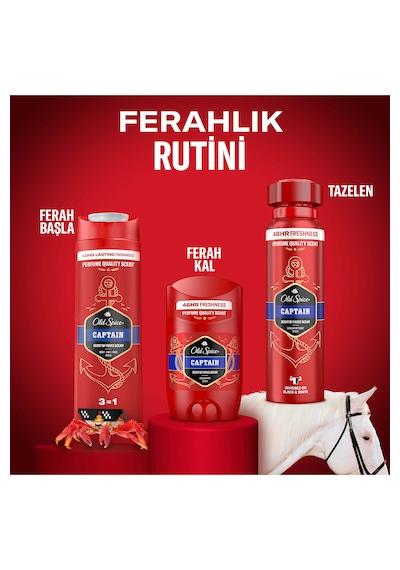 Old Spice Captain Erkek Sprey Vücut Deodorantı 150 ML
