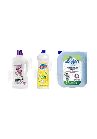Bingo Yüzey Tem. Fresh 2.5 Lt + Bulaşık Deterjanı 650 Ml + Çamaşır Suyu 4 Lt 3'lü Set Diğer