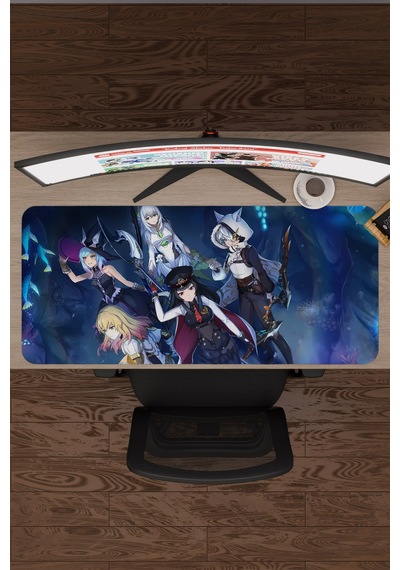Blue Protocol Star Resonance Dikişli Kauçuk Oyuncu Mousepad V4 - 90x40 Xxl Gaming Mouse Pad
