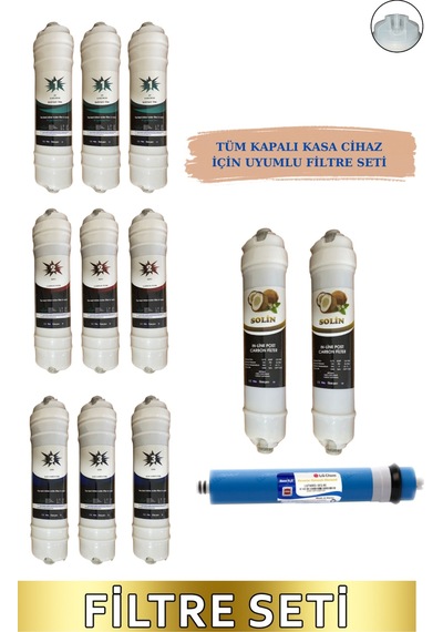 Kapalı Kasa Su Arıtma Cihazı Filtresi Inline Yıllık Bakım Seti Lg Membranlı Set