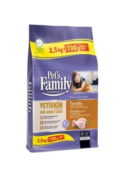 Yetişkin Kedi Maması Tavuklu 2500+700g 1 Adet