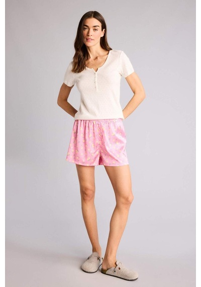 Defacto Regular Fıt Kısa Boy Saten Alt G8169ax26smpn46 Pembe-pn46