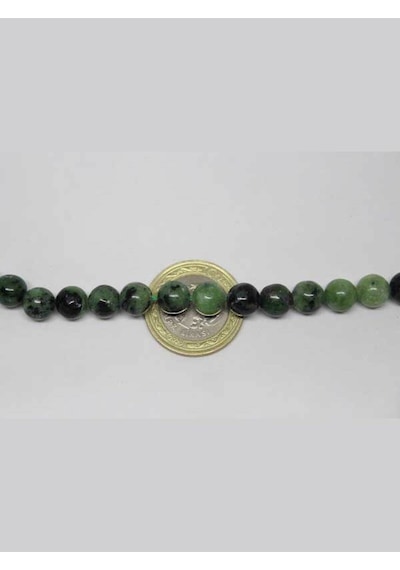 Çeyrek Dizi 9cm Uzunluğundadır Rubizoit Rubyzoisit Taşı Çeyrek Dizi 8mm Çok Renkli