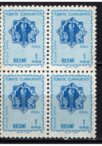 1967 Resmi Pul 1 Kuruş Tp0749 İsfila R118  Teşhir Ürün