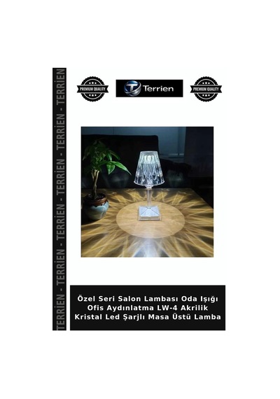 Özel Seri Salon Lambası Oda Işığı Ofis Aydınlatma Lw-4 Akrilik Kristal Led Şarjlı Masa Üstü Lamba Çok Renkli