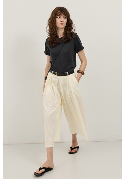 Antioch Pileli Culotte Pantolon Ekru