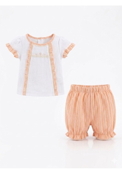 U.S. Polo Assn. Babydoll 2li Takım Bombili Somon
