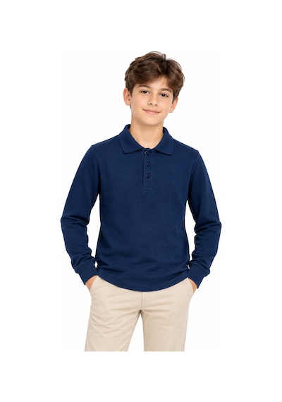 Baglan Erkek Lacivert Polo Yaka Mevsimlik Sweatshirt Bgl-st05697