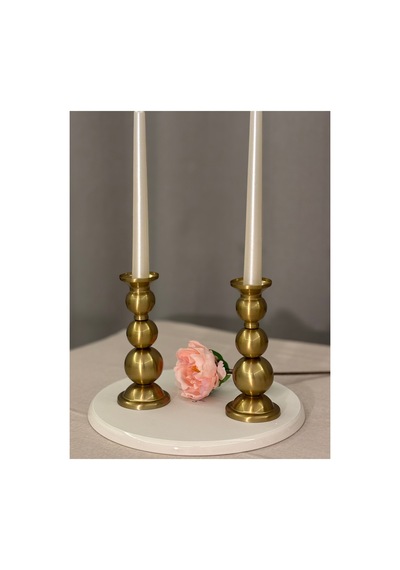 Eskitme Gold Rengi 2'li Bubble Şamdan Seti Eskitme Gold - 807843893 Eskitme Gold