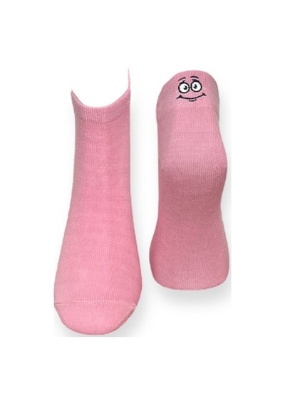 Me-vo 3'lü Unısex Sevimli Emoji Tasarımlı Esnek Nem Alabilen Pamuklu Spor Soket Çoraplar Çok Renkli