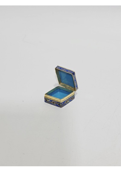 Antika Cloisonne Minyatür Kutu 3,7x2,9cm 122