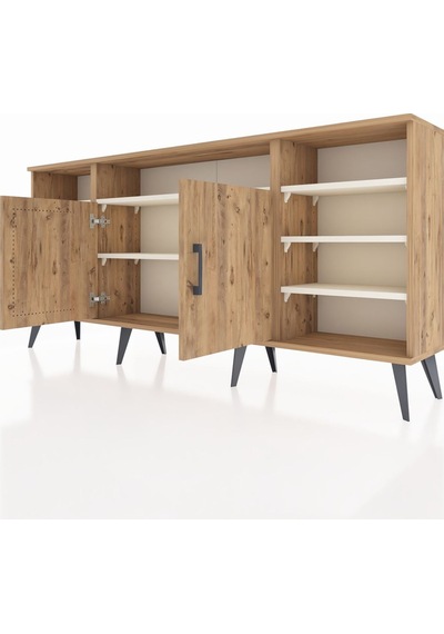 Arges Konsol 8 Raflı 2 Kapaklı 176x30x83 Çam-çam/aytaşı Çam/aytaşı Arges Konsol 8 Raflı 2 Kapaklı 176x30x83 Çam-çam/aytaşı Çam/aytaşı