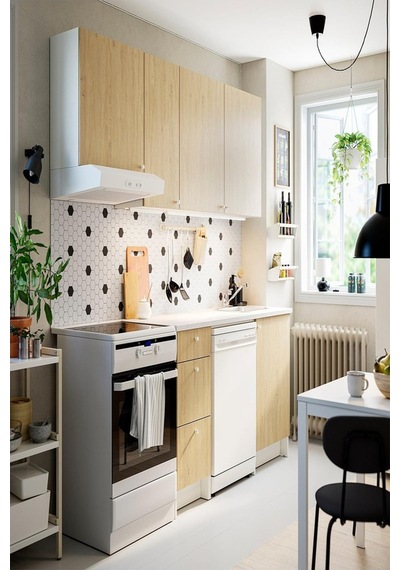 Ikea Meşe Pratik Mutfak Dolabı 220x61x220 Cm Meşe Görünümlü
