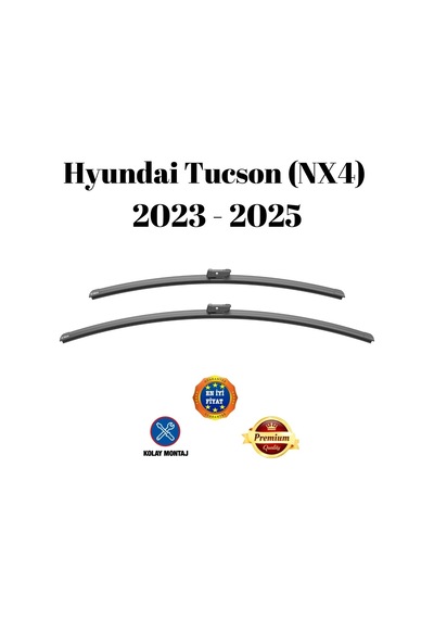 Hyundai Tucson Nx4 2023 2024 2025 Uyumlu Araca Özel Ön Cam Muz Tipi Silecek Süpürgesi Takımı 65/40cm 2li Set Silbak