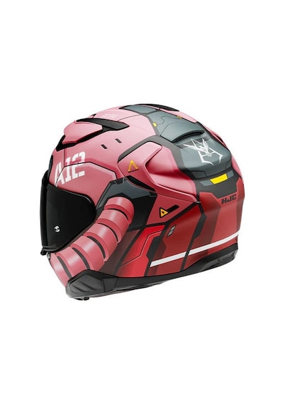 Hjc F71 Zaku Bandai Namco Mc1sf Kapalı Motosiklet Kaskı Çok Renkli