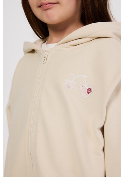 Panço Kız Çocuk Fermuarlı Sweatshirt Bej