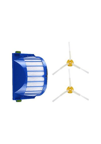 İ-robot Roomba 605 606 Uyumlu 3 Parça Yedek Filtre Fırça Seti