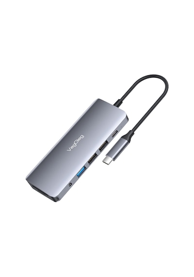 Type-c To Hdmı Vga Ethernet Aux 1 Usb 3.0 2 Usb Pd100w Tf Sd Kart Okuyucu Çoklayıcı Dönüştürücü