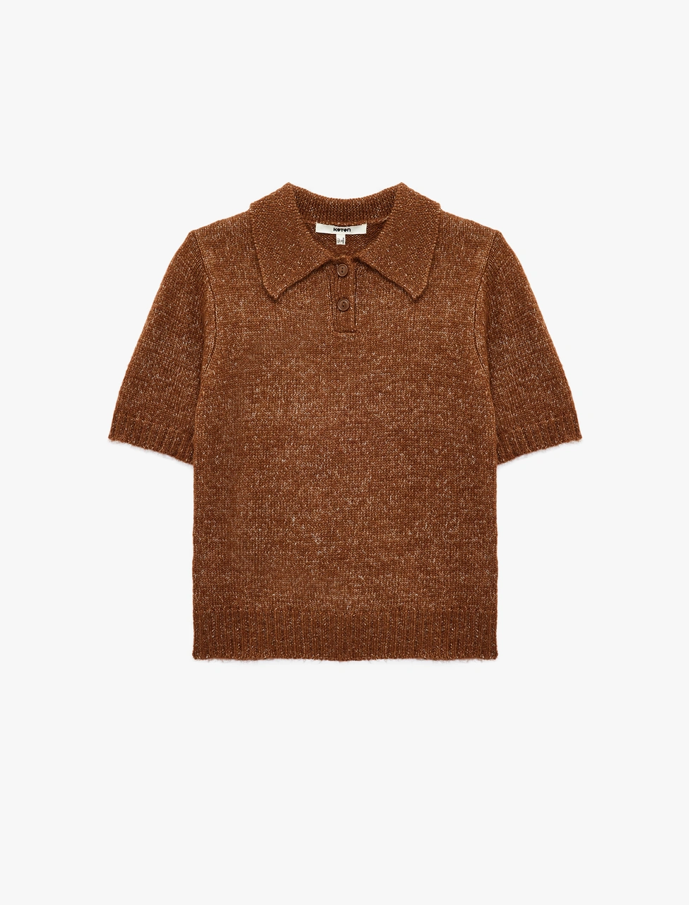 Koton Regular Fit Kısa Kollu Polo Yaka Triko Kazak Kahverengi 6wak90107ht Kahve Koton Regular Fit Kısa Kollu Polo Yaka Triko Kazak Kahverengi 6wak90107ht Kahve