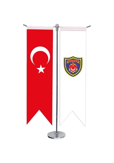 Masa Üstü Kırlangıç Deniz Kuvvetleri + Türk Bayrağı + Krom T Dire