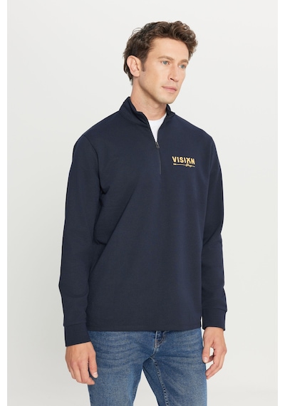 AC&Co / Altınyıldız Classics Erkek Lacı 2 İplik Pamuklu Standart Fit Normal Kesim Bato Yaka Sweatshirt Lacı