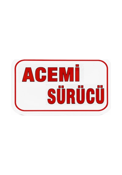 Mega Oto Market Acemi Şoför - Acemi Sürücü Magneti Tak Çıkar Manyetik Araba Bagaj Uyarı Levhası - Acemi Sürücü