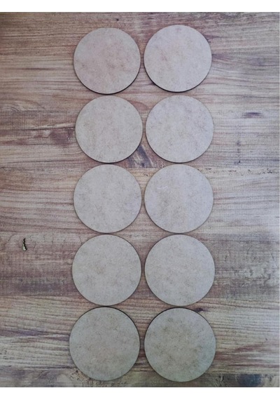 Ayrex Miracix 10 Adet Ahşap Supla 10 Cm Çap Ham Mdf 3 Mm Lazer Kesim Yuvarlak Kahverengi 10 X 10 Diğer