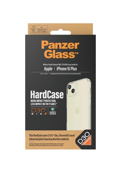 Panzerglass Hardcase With D3o Apple iPhone Uyumlu 15 Plus Şeffaf