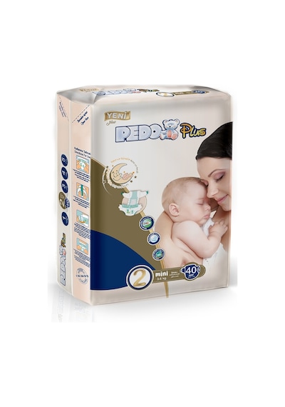 Pedo Plus Bebek Bezi Beden:2 3-6kg Mini 80 Adet Jumbo Ekonomik 2'li