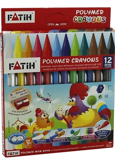 Fatih 12 Renk Wax Crayons Uzun Mum Boya 50220