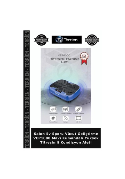 Salon Ev Sporu Vücut Geliştirme Vep1000 Mavi Kumandalı Yüksek Titreşimli Kondisyon Aleti