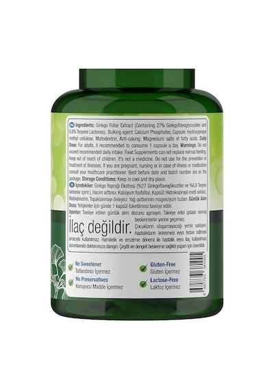 Natures Supreme Ginkgo Biloba 120 Mg 60 Kapsül Aromasiz