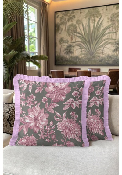 Çiçek Desenli Vintage Floral Saçaklı Yastık Kılıfı - Zarif Bahar Gri Pembe Püsküllü Kırlent Kılıfı Buzlu Kanyon Nektar Çiçek Desenli Vintage Floral Saçaklı Yastık Kılıfı - Zarif Bahar Gri Pembe Püsküllü Kırlent Kılıfı Buzlu Kanyon Nektar