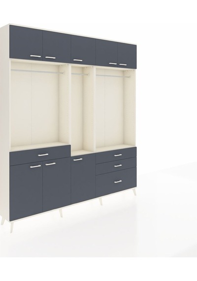 Arges Dolap 8 Raflı 4 Çekmeceli 3 Askılı 220x30x243 Aytaşı-antrasit/antrasit Antrasıt/antrasıt Arges Dolap 8 Raflı 4 Çekmeceli 3 Askılı 220x30x243 Aytaşı-antrasit/antrasit Antrasıt/antrasıt