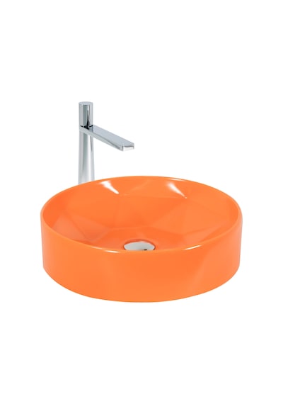 Paluci Diamond Matt Orange Çanak Lavabo Sırlı