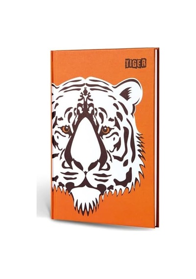 Hayvan Figürlü Dokulu Defter Çizgili Kaplan Çok Renkli