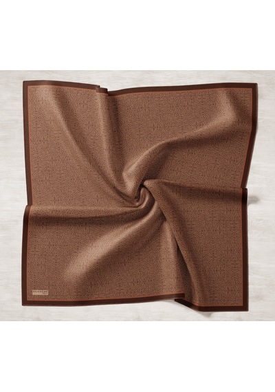 Silk Home Labirent Desen Lyocell Monare Eşarp - 6424 Acı Kahve