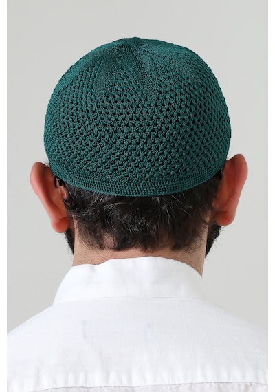 Örme Esnek Orlon Namaz Takke - Yeşil - Smz