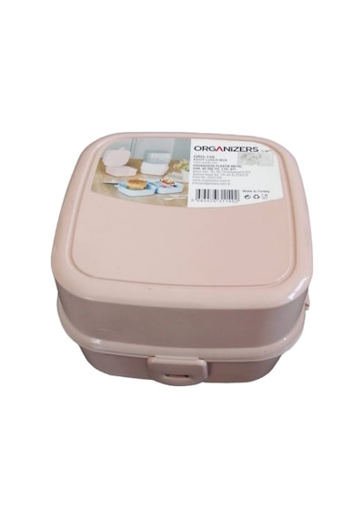 Organizers Org-149 Kiddy Pembe Çocuk Beslenme Kutusu Lunch Box Kilitleme Mekanizmalı Açık Ahşap