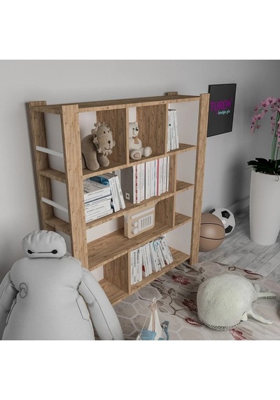 Montessori Çok Amaçlı Kitaplık Mdf Antrasit Montessori Çok Amaçlı Kitaplık Mdf Antrasit
