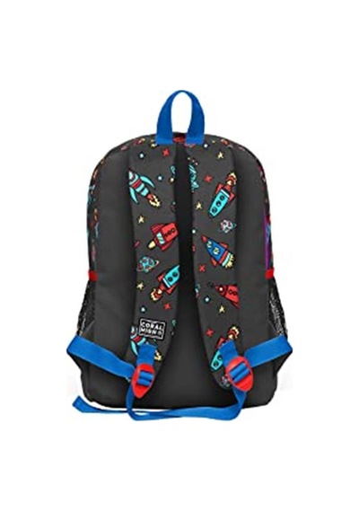 Coral High Kids Gri Uzay Desenli Dört Bölmeli Okul Sırt Çantası 23469